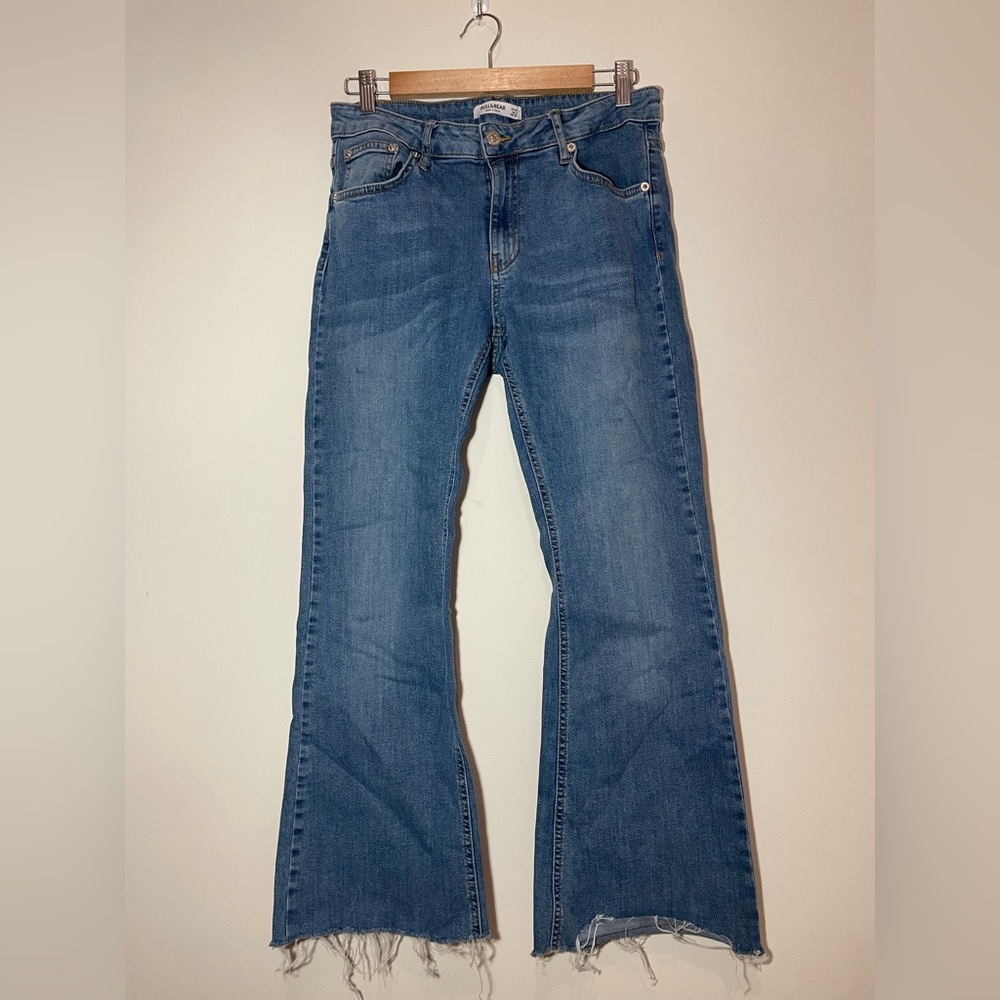 Pull & Bear Blue Flared Jeans